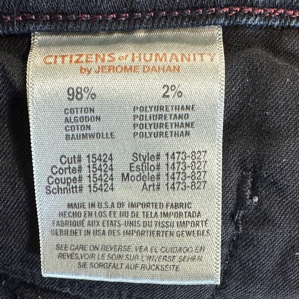 Citizens of Humanity Dark Wash Straight Leg Jeans Women’s US 12 - Picture 7 of 7